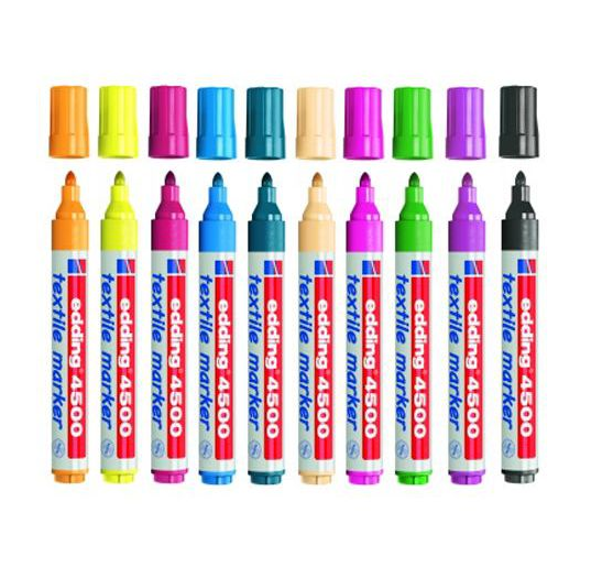 Ale Coördineren modus Edding 4500 - Textile marker Set complete 2 - Best Pencils (demo)